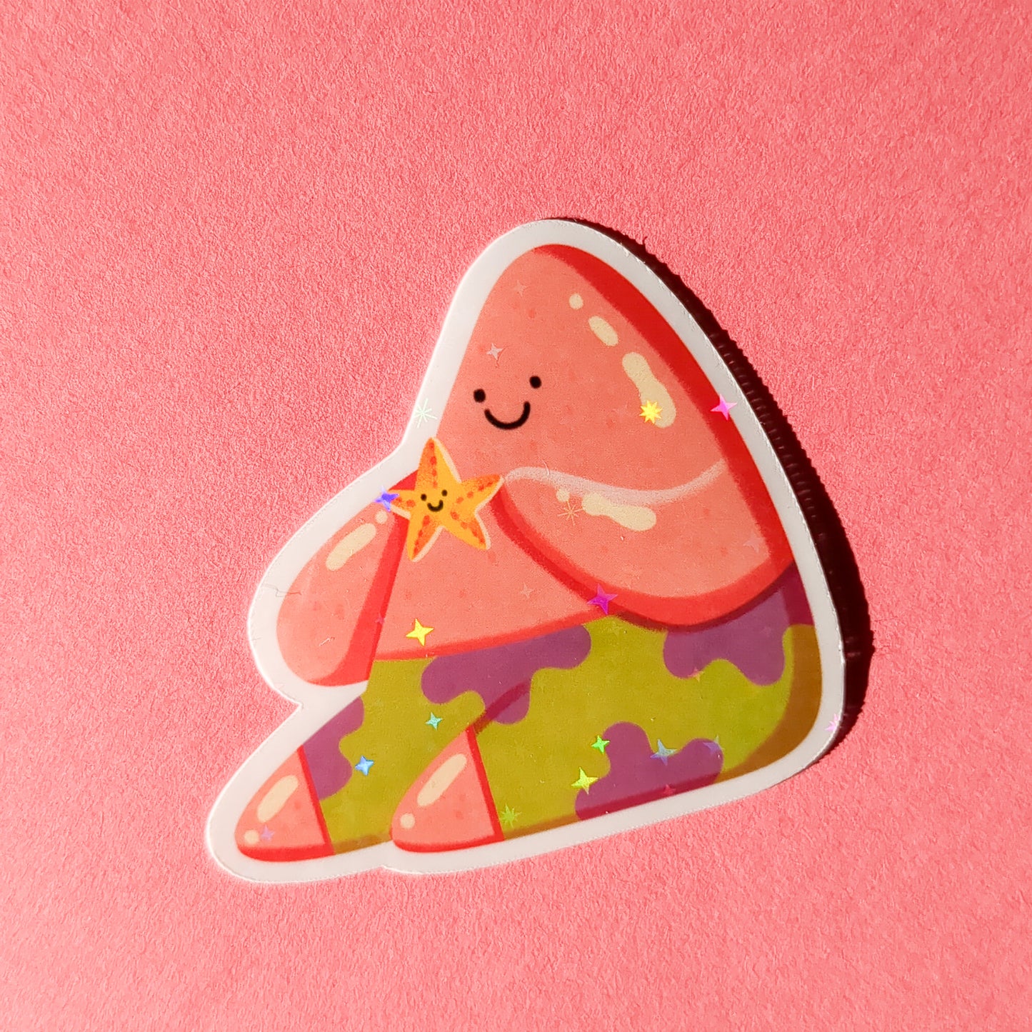 Pink Starfish Vinyl Sticker