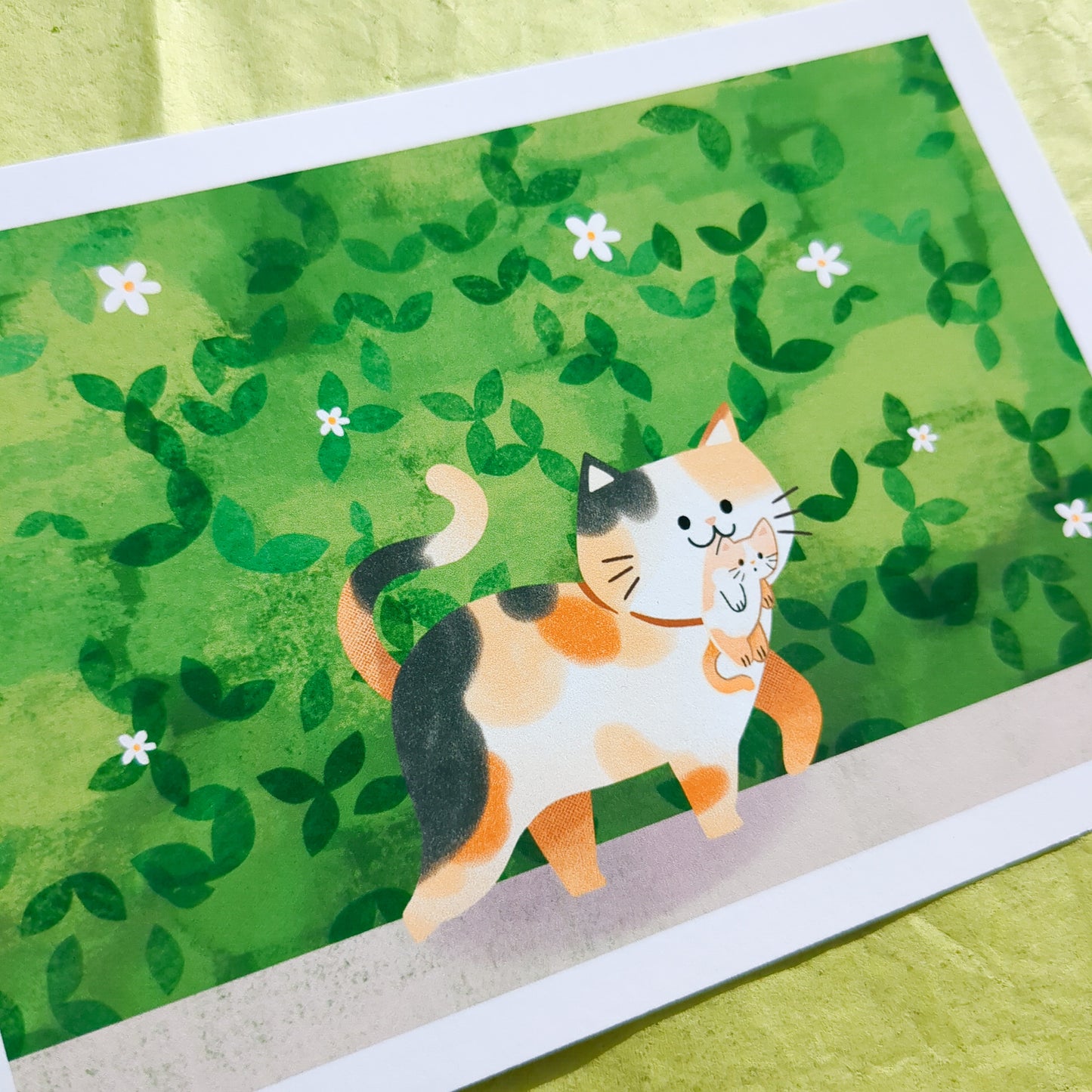 Mama Cat and her Kitten A6 Print