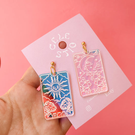 Tarot Sun + Moon Earrings