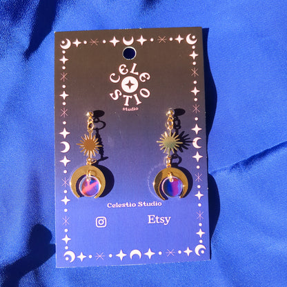 Celestial Brass Earrings